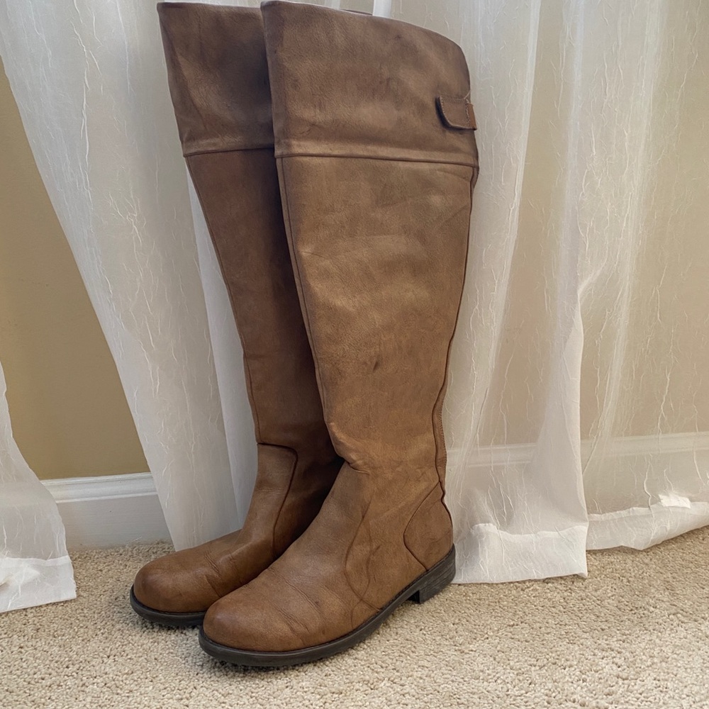 Knee high brown boots